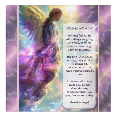 Rainbow Angel and Poem Acrylic Print