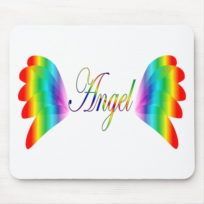 Rainbow Angel & Angel Wings Mouse Pads