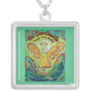 Rainbow Angel Cancer Cannot Necklace Jewelry