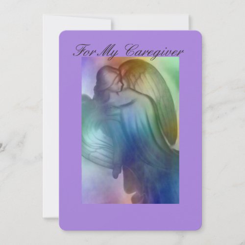 Rainbow Angel _ Caregiver Thank You Card