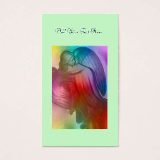 Customizable Rainbow  Angel Daily Prayer Card Business Card