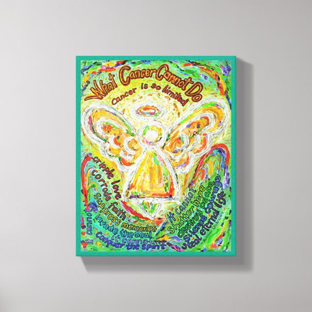 Rainbow Angel What Cancer Cannot Do Canvas Wrap Print (Front)