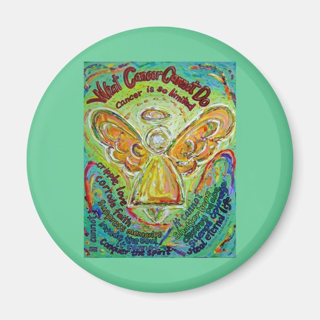Rainbow Angel What Cancer Cannot Do Magnet (Front)