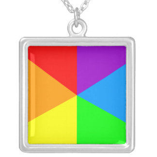Rainbow Angles Silver Plated Necklace