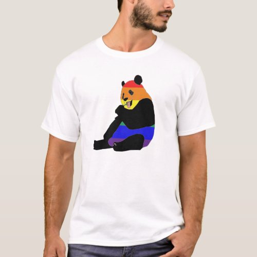 Rainbow Animal Panda Bear Pride T_Shirt