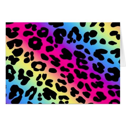 Rainbow Animal Print Cards (Front Horizontal)