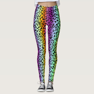 Women's Rainbow Animal Print Leggings 