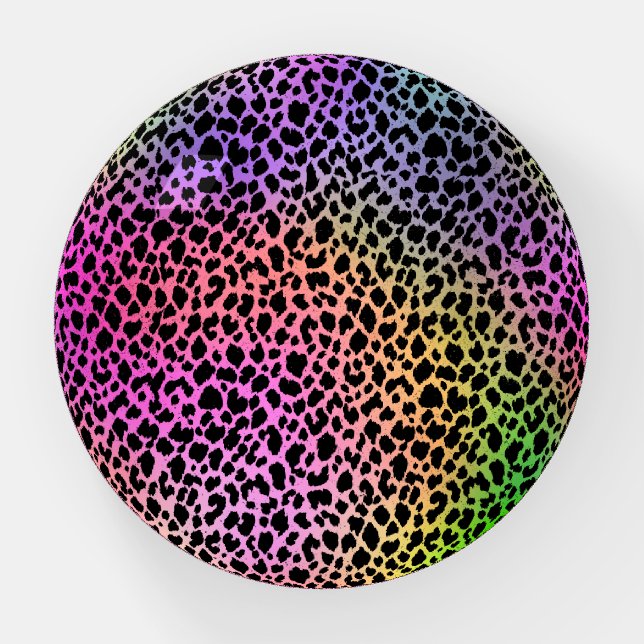 Rainbow Animal Print Paperweight (Front)