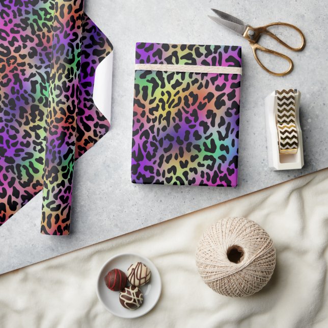 Rainbow Animal Print Wrapping Paper (Crafts)