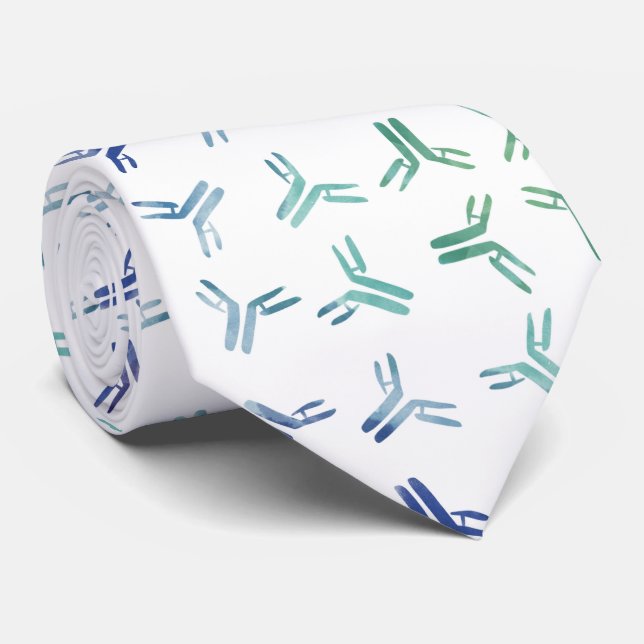 Rainbow Antibodies Neck Tie (Rolled)
