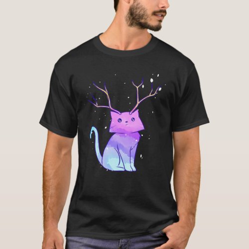 Rainbow Antler Cat Classic T_Shirt