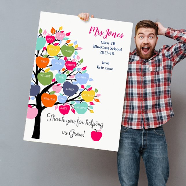 Rainbow Apple Tree Class Names Giant Card (Creator Uploaded)