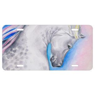 Rainbow Arabian Horse License Plate