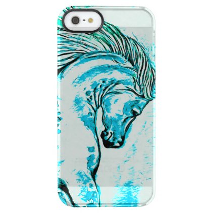 Rainbow Arabian Manga Teal Clear iPhone SE/5/5s Case