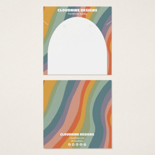 Rainbow Arch Earring Necklace Jewelry Display Card