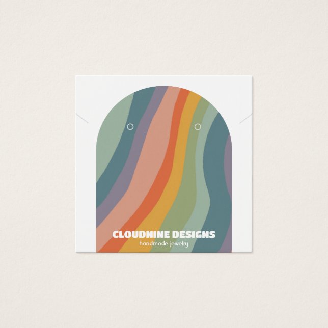 Rainbow Arch Earring Necklace Jewelry Display Card (Front)
