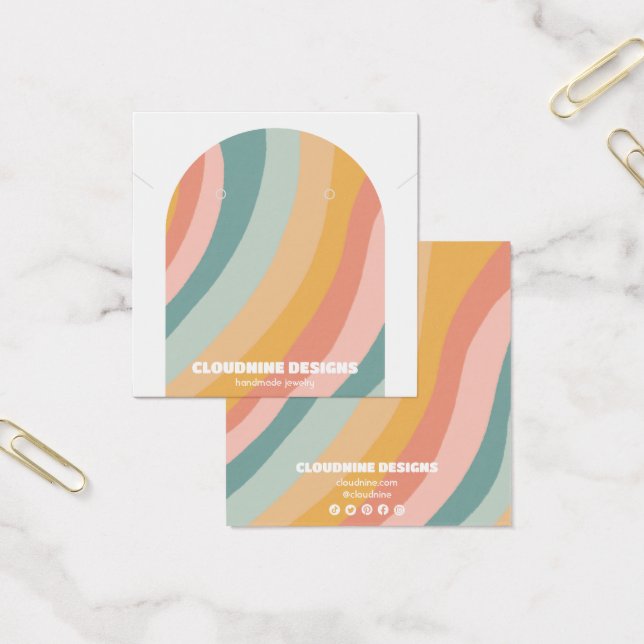 Rainbow Arch Earring Necklace Jewelry Display Card (Office)