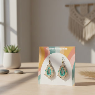 Rainbow Arch Earring Necklace Jewelry Display Card