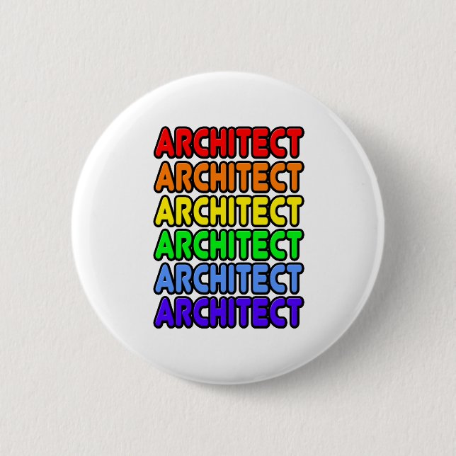 Rainbow Architect Button (Front)