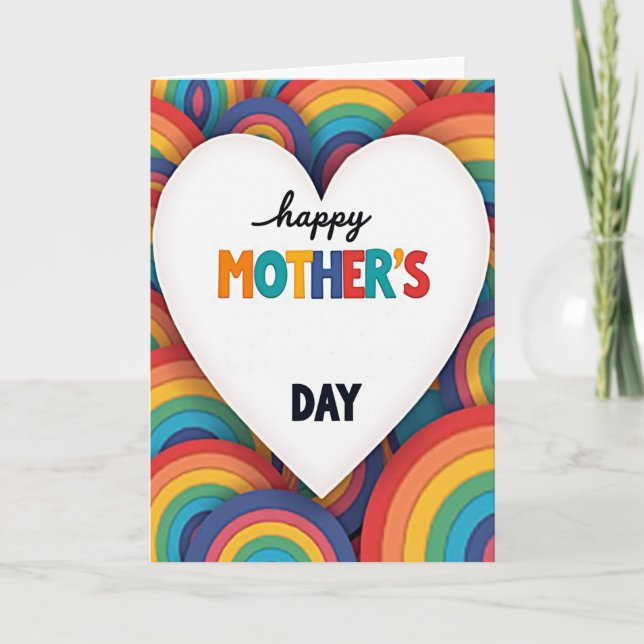 Rainbow Arcs Mothers Day Card (Front)