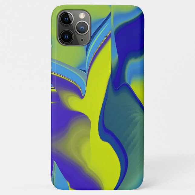 Rainbow Art 3D Abstract in yellow purple green Case-Mate iPhone Case (Back)