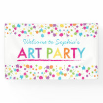 Rainbow Art Party Birthday Banner