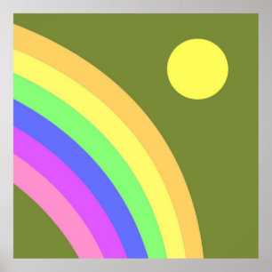 rainbow art poster