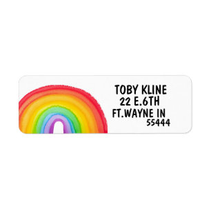 RAINBOW ART RETURN ADDRESS LABELS