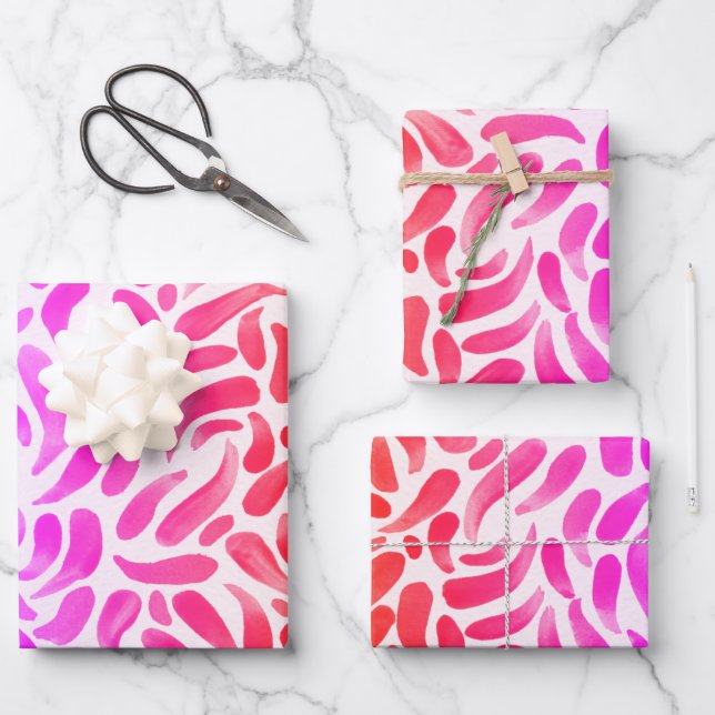 Rainbow Art Themed Paint Party Girl Birthday Wrapping Paper Sheets (Front)