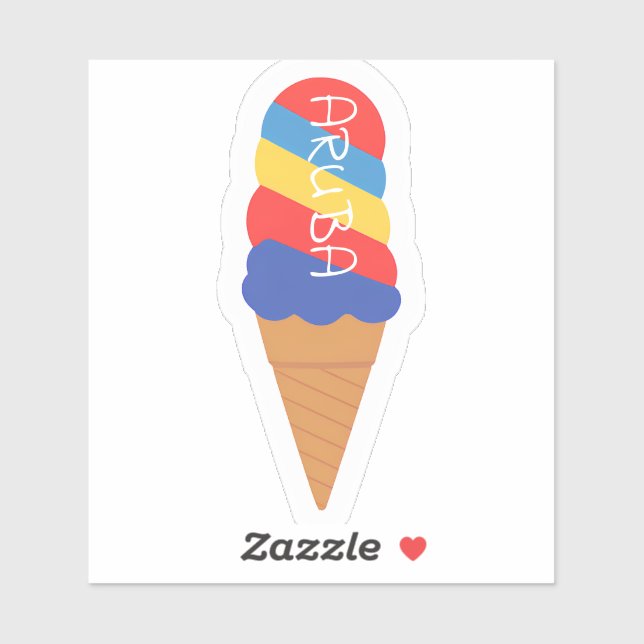 Rainbow aruba cone sticker (Sheet)
