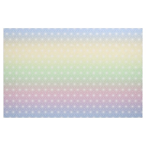 Rainbow Asanoha (large scale) Fabric