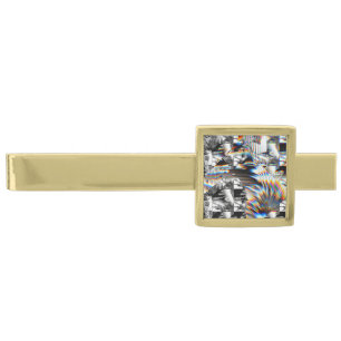 Rainbow Assault   Gold Finish Tie Bar