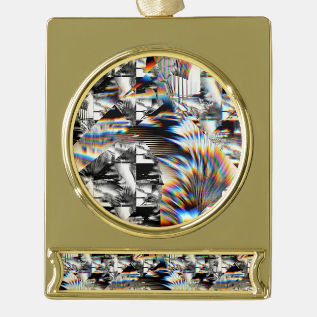 Rainbow Assault   Gold Plated Banner Ornament (Front)