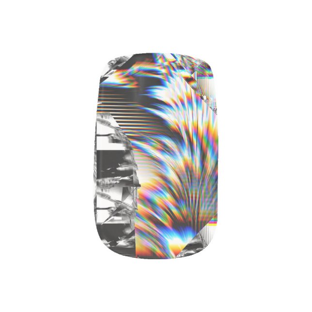 Rainbow Assault  Minx Nail Art (Left Thumb)