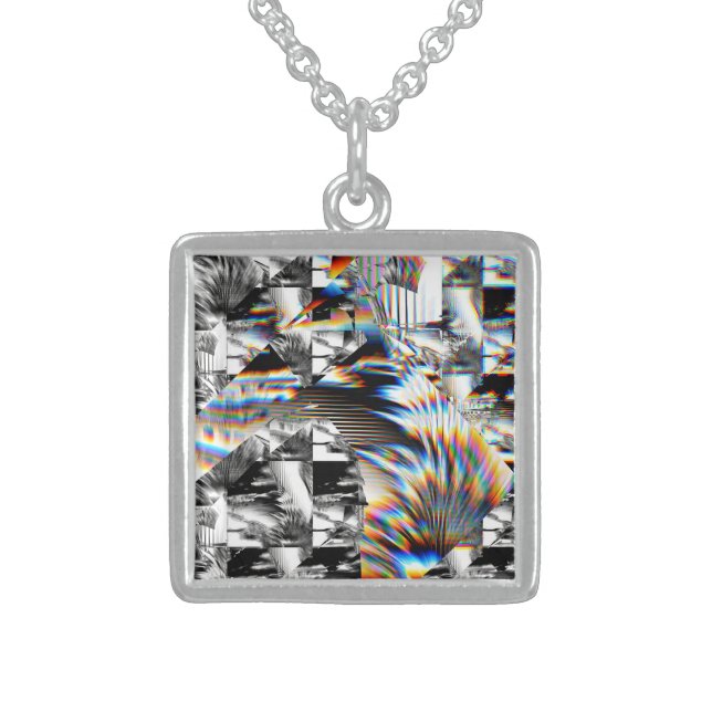 Rainbow Assault   Sterling Silver Necklace (Front)