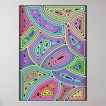 rainbow asymmetrical abstract shapes 2