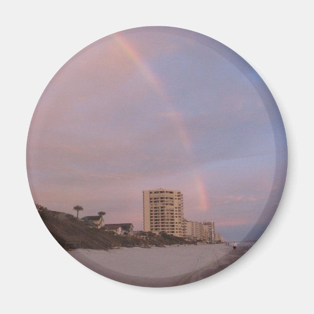 Rainbow at Daytona Beach Magnet (Front)
