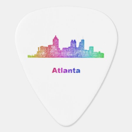 Rainbow Atlanta Skyline Guitar Pick