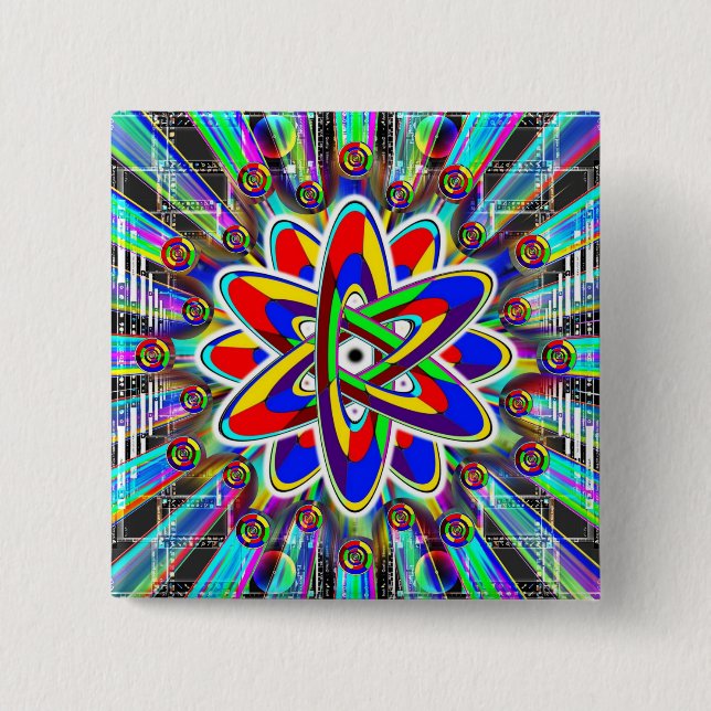 Rainbow Atomic Impossible Image Button (Front)