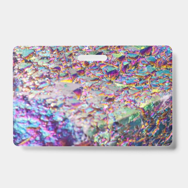 Rainbow Aura Crystals Badge (Front)