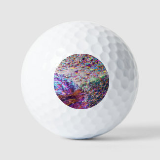 Rainbow Aura Crystals Golf Balls