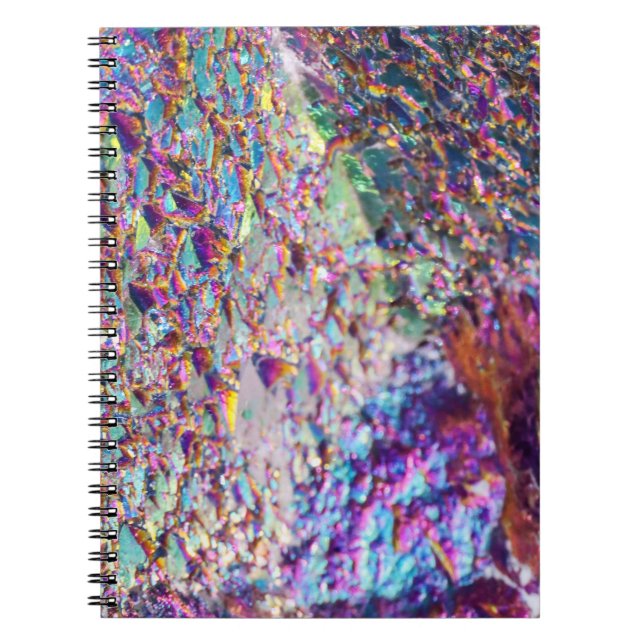 Rainbow Aura Crystals Notebook (Front)