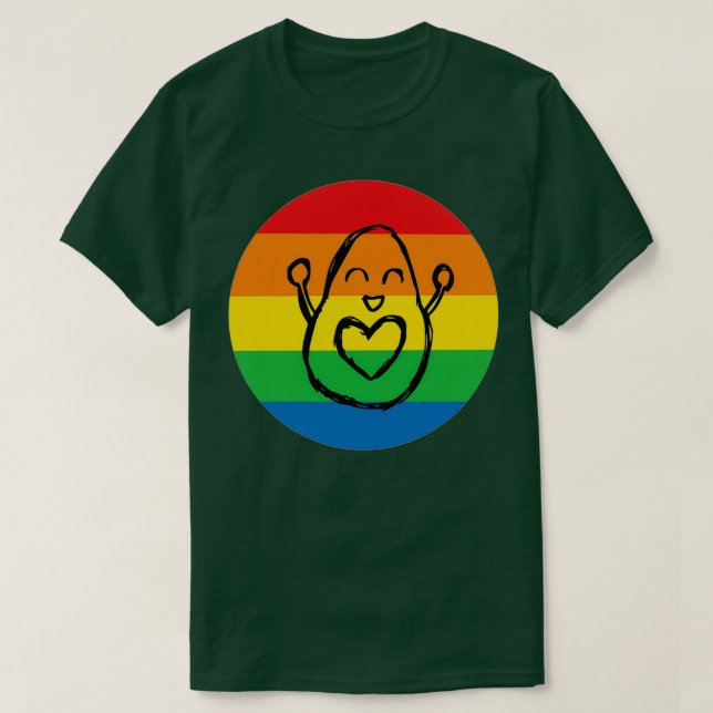 rainbow avocado T-Shirt (Design Front)