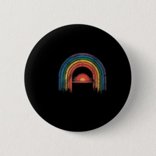 Rainbow Awareness Ally Vintage Button