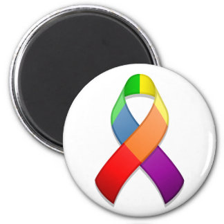Rainbow Awareness Ribbon II Magnet