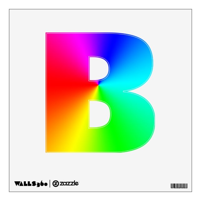 Rainbow B Wall Sticker (Front)