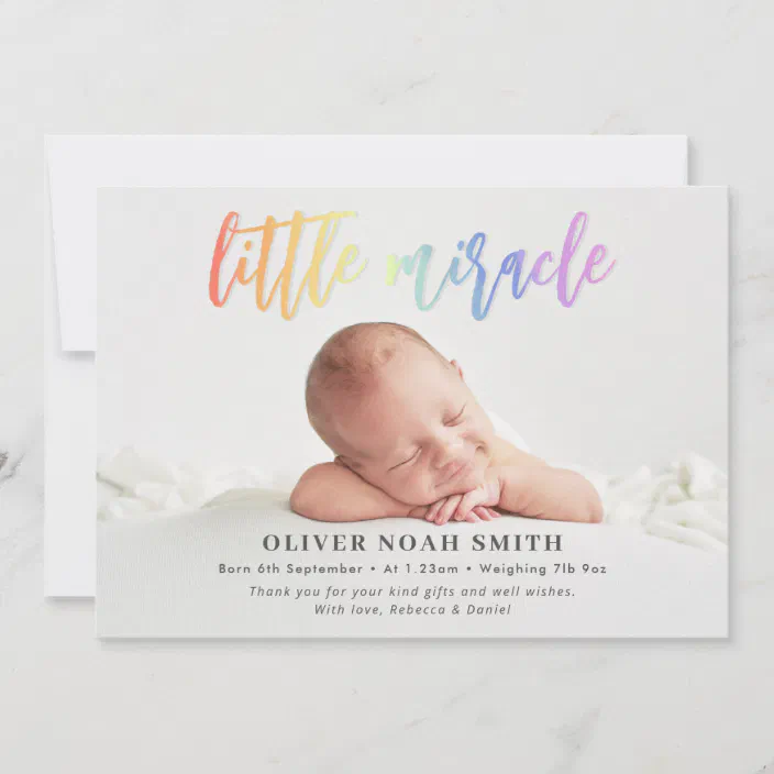 Little Rainbow Card Baby
