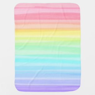 Rainbow Baby Blanket Watercolor Rainbow colors