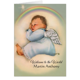 Rainbow Baby Boy Angel Religious Scripture Verse Cards