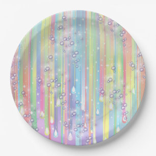 Rainbow Baby Boy Baby Shower Paper Plates